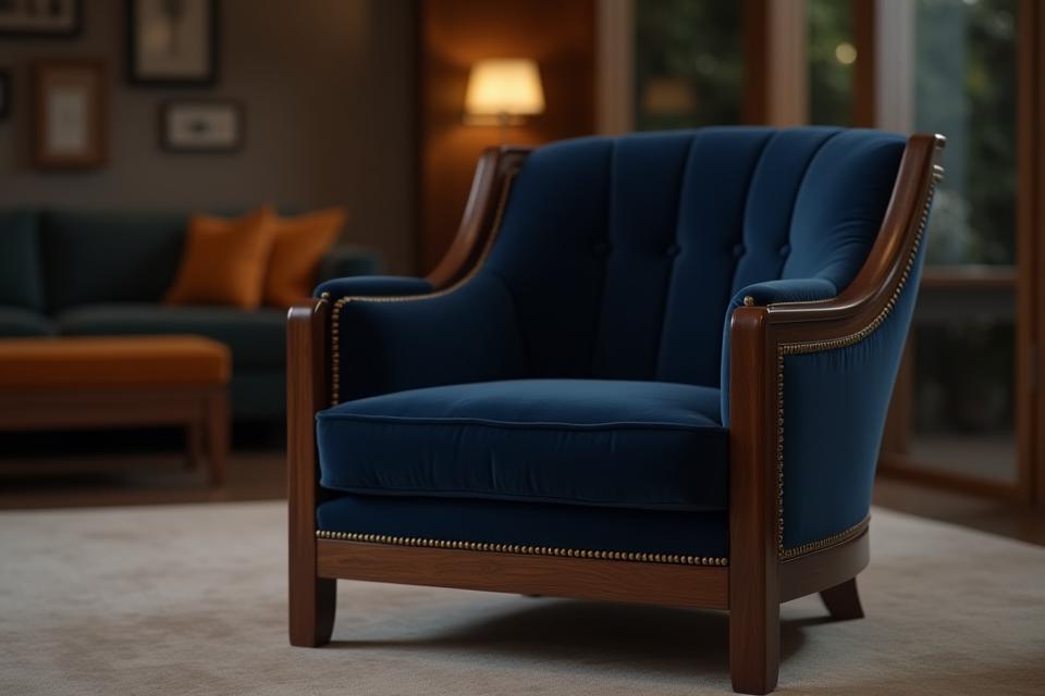 Luxurious custom-made wooden chair with elegant upholstery, the contest's grand prize