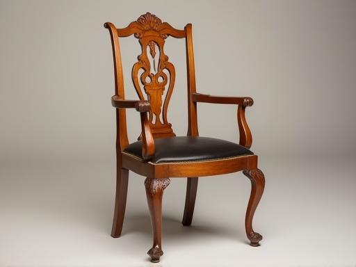 Beautifully restored antique wooden chair showcasing restoration skills